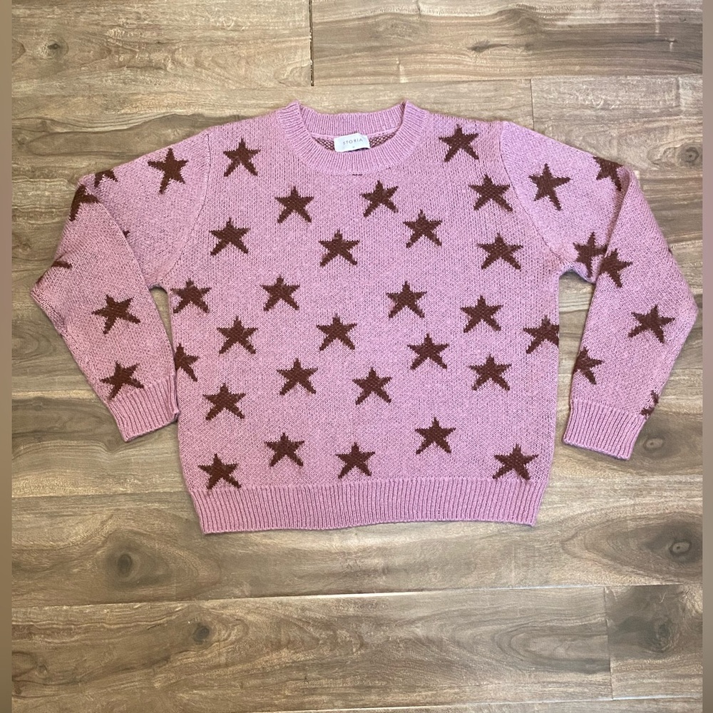 Storia sweater pink with stars size medium